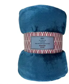 Ozdobné prikrývky Deka Nest Super Soft indigo 200x220 Merkury Home
