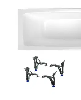 Vane Obdĺžniková vaňa SAT Feel 170x75 cm smaltovaná oceľ ľavá aj pravá SATBVFEEL170755 SATBVFEEL170755