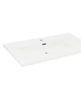 Umývadlá Nábytkové umývadlo SAT B-Way 81x46 cm biele matné otvor pre batériu uprostred SATBWA8046WM SATBWA8046WM