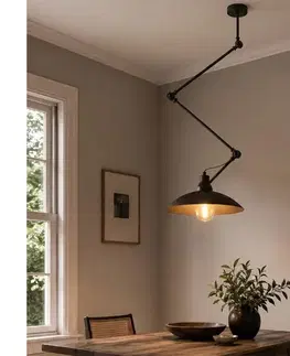 Svietidlá BRILAGI - LED nastaviteľný luster na tyči IRONBEAM 1xE27/60W/230V čierna 8590828104988