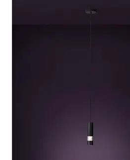 Svietidlá Eglo 39705 - LED Luster na lanku BERNABETA 1xGU10/4,6W/230V čierna 39705