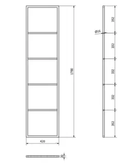 Doplnky do kúpeľne SAPHO - SKA stojaci sušiak uterákov 420x1700x20, biela mat SKA561