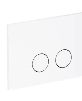 Záchody OMNIRES - STEEL-R45 splachovacie tlačidlo z nerezovej ocele, biela mat ST45PS1WM