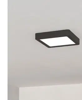 Svietidlá Eglo 901302-LED Stropné svietidlo FUEVA LED/7W/230V 2700/4000/6500K 15x15cm čierne 901302
