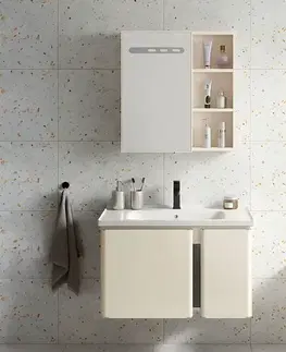 Kúpeľňový nábytok REA - Súprava kúpeľňového nábytku s umývadlom Tula 60cm Beige REA-M0034