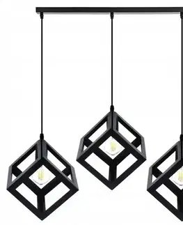 Lampy do obývačky Luster Talus Kostka Black Lw3