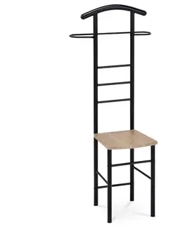 Regály a poličky Nemý sluha 81870 BK čierny lak/dub sonoma, 119 cm