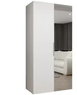 Šatníkové skrine Skriňa Marbella II 100 biela/kašmír