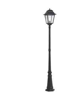 Vonkajšie svietidlá Klasická vonkajšia lampa čierna 220 cm IP44 - Big