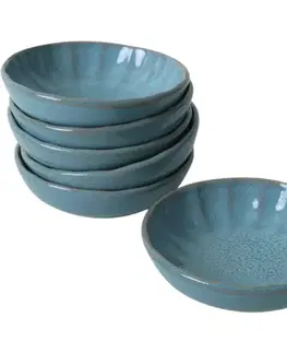 Misky a misy Súprava 6 kameninových misiek Laguna 12 cm, tyrkysová