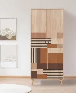 Šatňové skrine Šatníková skriňa City Gardrop Colorblock