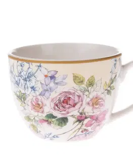 Hrnčeky a šálky 4-dielna sada porcelánových šálok Roses, 90 ml