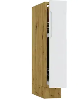 Kuchynské skrinky stojace Kuchynská skrinka Isabel D15 Cargo + Kôš sivá/artisan