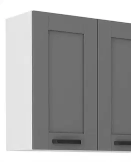 Kuchynské skrinky visiace Kuchynská skrinka Luna dustgrey/biela 80G-72 2F