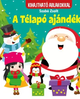 Leporelá, krabičky, puzzle knihy A télapó ajándéka - kihajtható ablakokkal - Zsolt Szabó