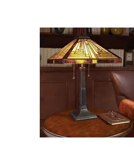 Lampy Elstead QZ-STEPHEN-TL - Stolová lampa Tiffany STEPHEN 2xE27/60W/230V QZ-STEPHEN-TL
