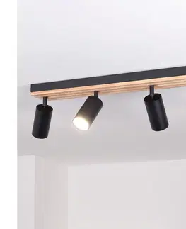 Svietidlá BRILAGI - Bodové svietidlo SELE WOOD ACOUSTIC 4xGU10/30W/230V čierna/drevo WO-OEM-25CF-B04-BK