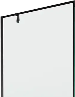 Sprchové dvere MEXEN/S - Next vaňová zástena FIX 100 x 150, čierna dekor, čierna 895-100-000-00-70-70