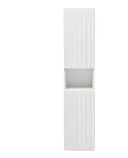 Kúpeľňový nábytok Kúpeľňová skrinka vysoká SAT Evolution 36x165x32 cm biela matná mat SATEVOV36WM SATEVOV36WM