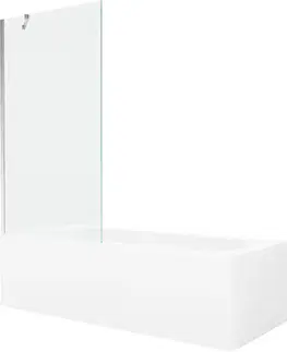 Sprchové dvere MEXEN/S - Vega obdĺžniková vaňa 180 x 80 cm s panelom + vaňová zástena 90, transparent, chróm 550118080X9509000001