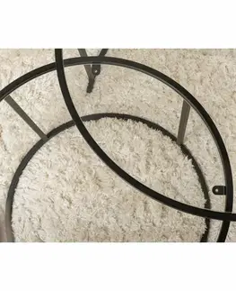 Konferenčné stolíky Súprava konferenčných stolíkov Aurum Black 80 cm, 2 ks