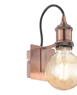 Svietidlá Ideal Lux - Nástenná lampa FRIDA 1xE27/60W/230V meď 163338