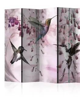 Paravány Paraván Flying Hummingbirds (Pink) Dekorhome