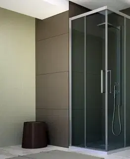 Sprchovacie kúty FORTE - sprchovací kút URBAN ESSENCE A1FS - Farba rámu zásteny - Hliník ossidato, Rozmer A - 80, Smer zatváranie - Pravé (DX), Výplň - Číre bezpečnostné sklo - 6 mm, Výška - 200 BEA12DXA1