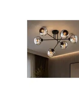 Svietidlá BRILAGI - Prisadený luster DIOR 6xE27/60W/230V čierna/dymovo šedá 59-017B
