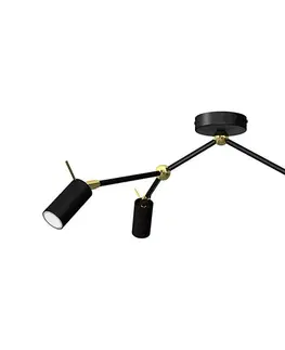 Svietidlá  Bodové svietidlo IRIS 3xGU10/MR11/40W/230V čierna/zlatá MLP7270
