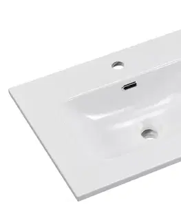 Umývadlá ArtCom Keramické umývadlo FLY 60 | biely lesk 60 cm