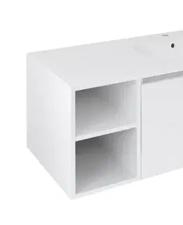 Kúpeľňový nábytok SAPHO - LOREA skrinka 100x46x51,5cm (30P+70cm), pravá, biela matná LE070-3131-R-11