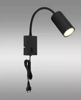 Moderné lampy do obývačky Nástenná lampa 57911WB čierna K