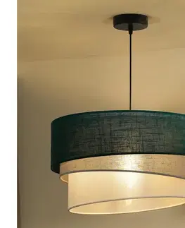 Svietidlá  - Luster na lanku TRIO 1xE27/15W/230V pr. 45 cm zelená/šedá/biela 604031