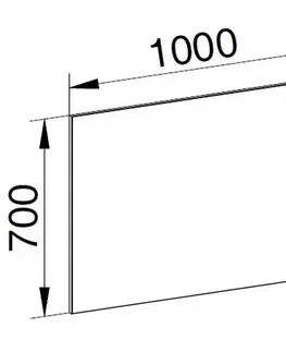 Kúpeľňový nábytok Mereo Zrkadlo 1000x700x20 mm CN694