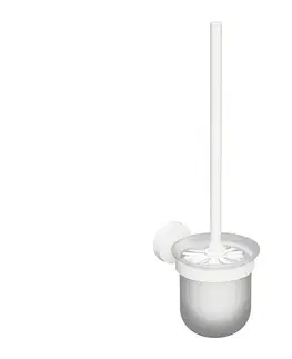 Svietidlá Sapho - Nástenná WC kefa X-ROUND mliečne sklo/biela XR303W