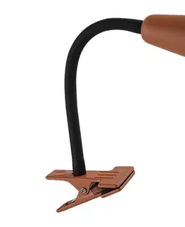 Lampy Rabalux 74090 - Stolná lampa s klipom ALDO 1xGU10/7W/230V oranžová 74090