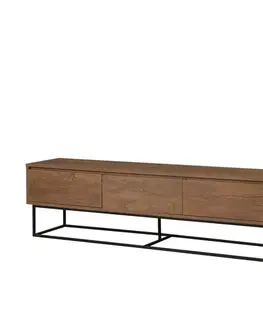 Konferenčné stolíky Televízny stolík Milo Walnut and Black II, L