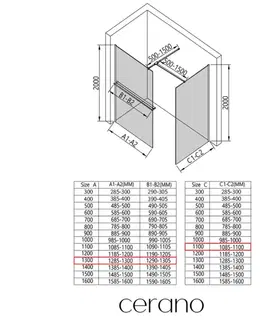 Držadlá k vani CERANO - Sprchová zástěna Walk-in Onyx T L/P - 10 mm - hranatá vzpěra + polička/držák na ručníky - černá matná, grafitové sklo - 130x110x200  CER-8050BD9455