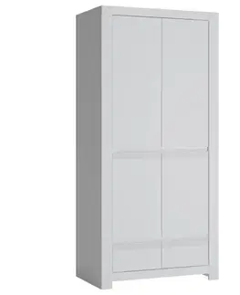 Šatníkové skrine Skriňa Novi NVIS02 2D2S biela alpin/pvc biela supermat