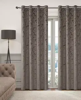 Závesy do spálne Záves na priechodkách VELVET GY2316/270G/M2/55/140x250 cm béžová