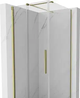 Sprchovacie kúty MEXEN/S - Velár sprchovací kút 120 x 120, transparent, zlatá 871-120-120-01-50