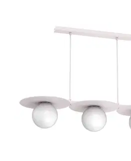 Svietidlá  Luster na lanku FLAT 3xE27/15W/230V krémový 9576