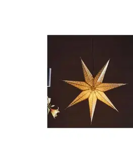 Vianočné dekorácie Markslöjd 705790 - Vianočná dekorácia GLITTER 1xE14/25W/230V pr. 75 cm zlatá 705790.00