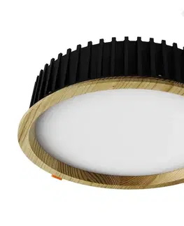 Svietidlá APLED-LED Podhľadové RONDO WOODLINE LED/18W/230V 3000K pr. 26 cm borovica masív 21274