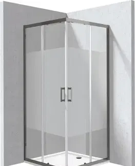 Sprchovacie kúty DEANTE - Funkia Evo štvorcový kút s vaničkou, 80x80 cm – vzor pruh KYCPDE88P