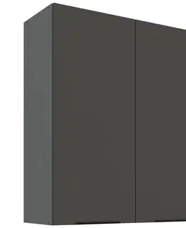Kuchynské skrinky visiace Kuchynská skrinka Aria-GR/ANT anti fingerprint 80G-90 2F