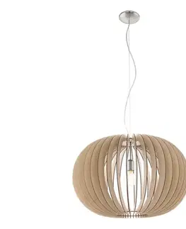 Svietidlá Eglo 95042 - Závesný luster na lanku STELLATO 1xE27/60W/230V priemer 70 cm béžový 95042