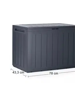 Záhradné úložné boxy NABBI MBBL190 záhradná truhlica 190 l antracit