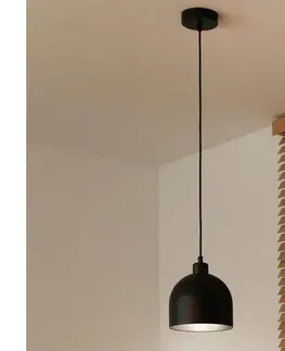 Svietidlá  - Závesné svietidlo na lanku IRONLINE 1xE27/15W/230V priemer 17 cm čierna 70552